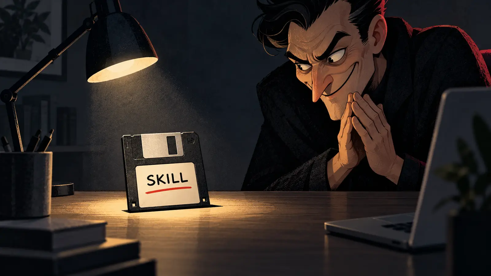 An AI agent skill folder opened for inspection, showing instructions alongside executable scripts